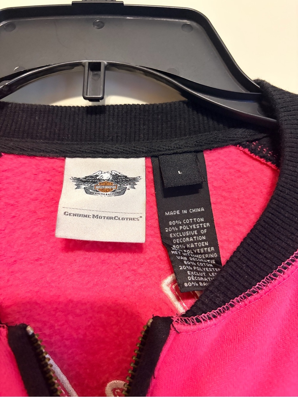 Harley Davidson Jacket Womens L Pink/Black Full Zip Motorcycle - Picture 3 of 8
